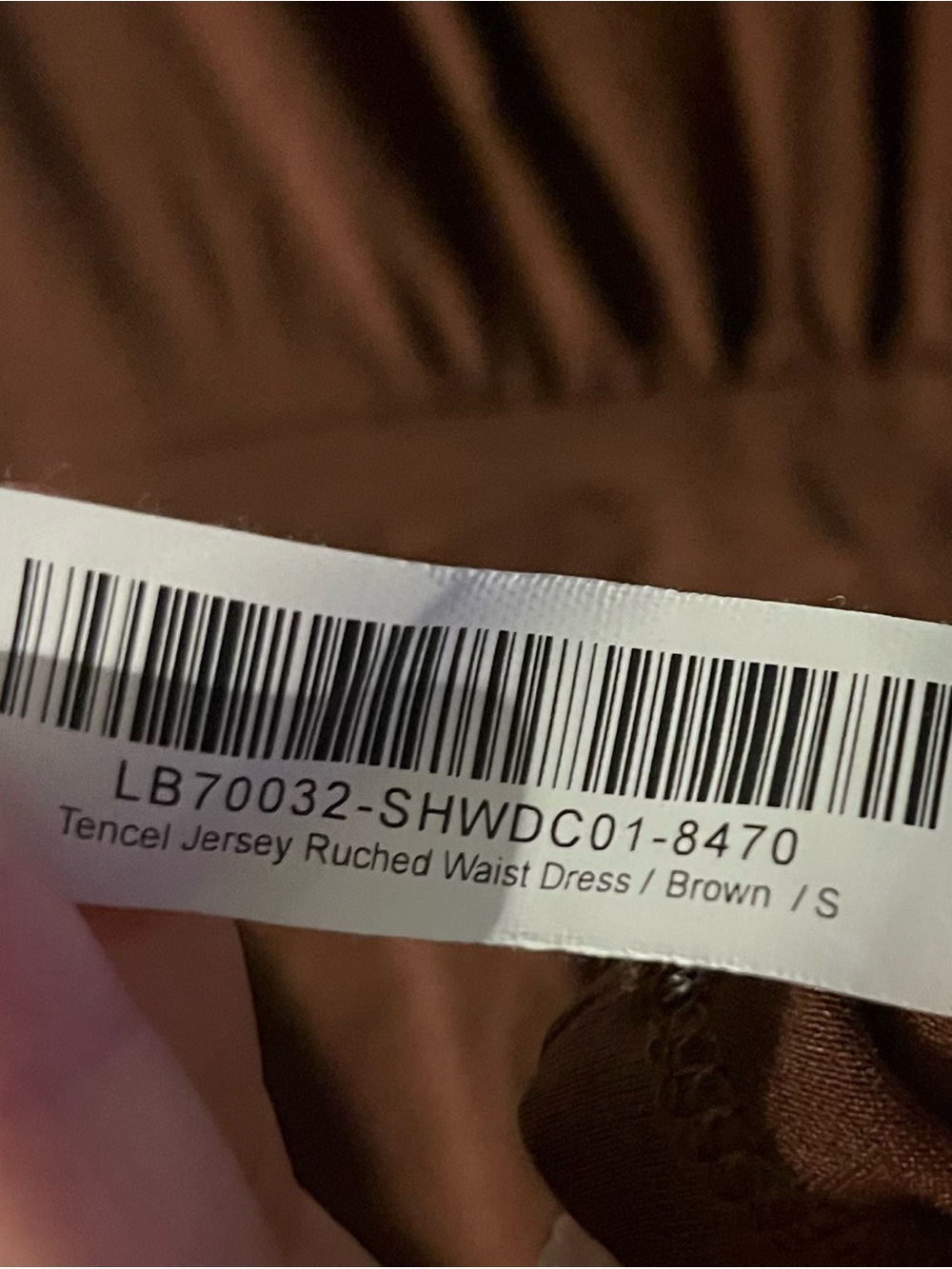 Quince (NWT) Brown Short-Sleeve Gathered-Waist Midi Dress With Pockets Size S - Picture 8 of 9